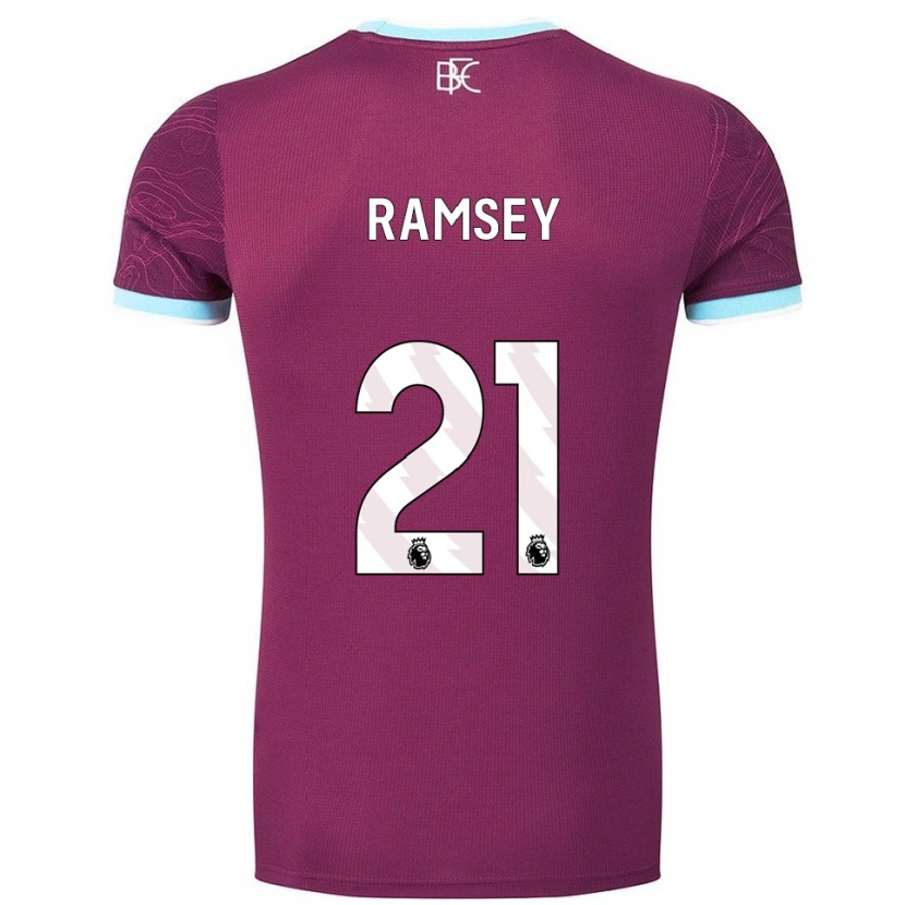 Danxen Men Aaron Ramsey #21 Burgundy Sky Blue Home Jersey 2025/26 T-Shirt
