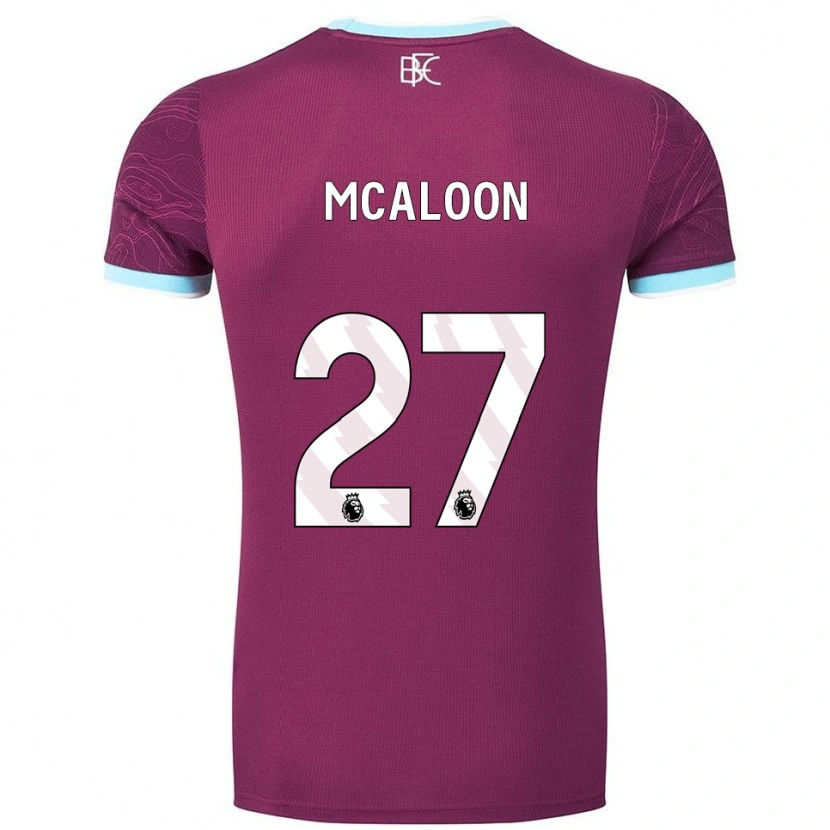 Danxen Men Naoisha Mcaloon #27 Burgundy Sky Blue Home Jersey 2025/26 T-Shirt