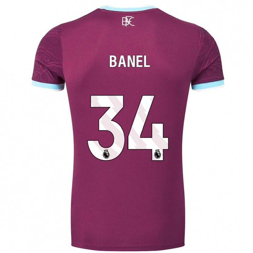 Danxen Men Jaydon Banel #34 Burgundy Sky Blue Home Jersey 2025/26 T-Shirt