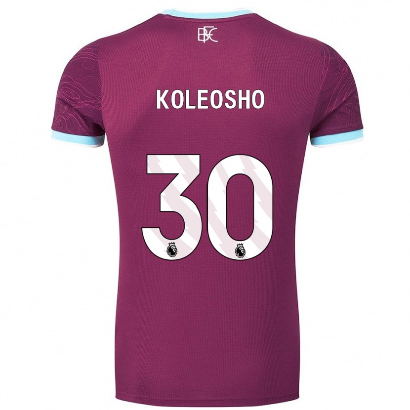 Danxen Men Luca Koleosho #30 Burgundy Sky Blue Home Jersey 2025/26 T-Shirt