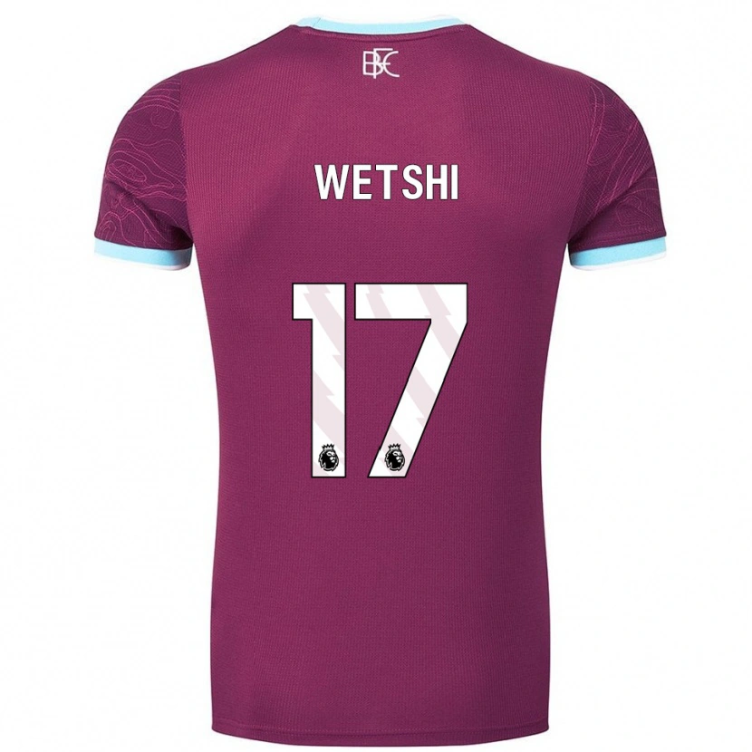 Danxen Men Benji Wetshi #17 Burgundy Sky Blue Home Jersey 2025/26 T-Shirt