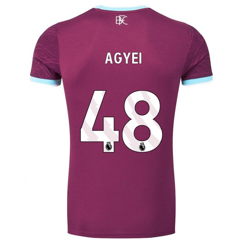 Danxen Men Enock Agyei #48 Burgundy Sky Blue Home Jersey 2025/26 T-Shirt