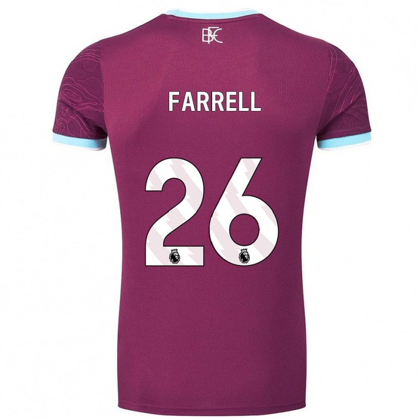 Danxen Men Lucy Farrell #26 Burgundy Sky Blue Home Jersey 2025/26 T-Shirt