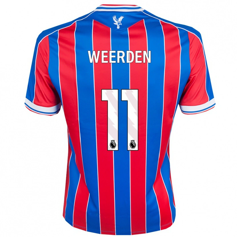 Danxen Men Ashleigh Weerden #11 Blue Red White Home Jersey 2025/26 T-Shirt