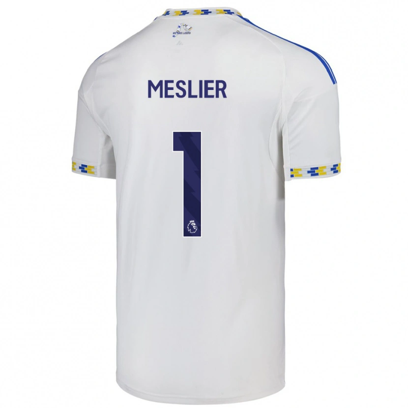 Danxen Men Illan Meslier #1 White  Blue Home Jersey 2025/26 T-Shirt