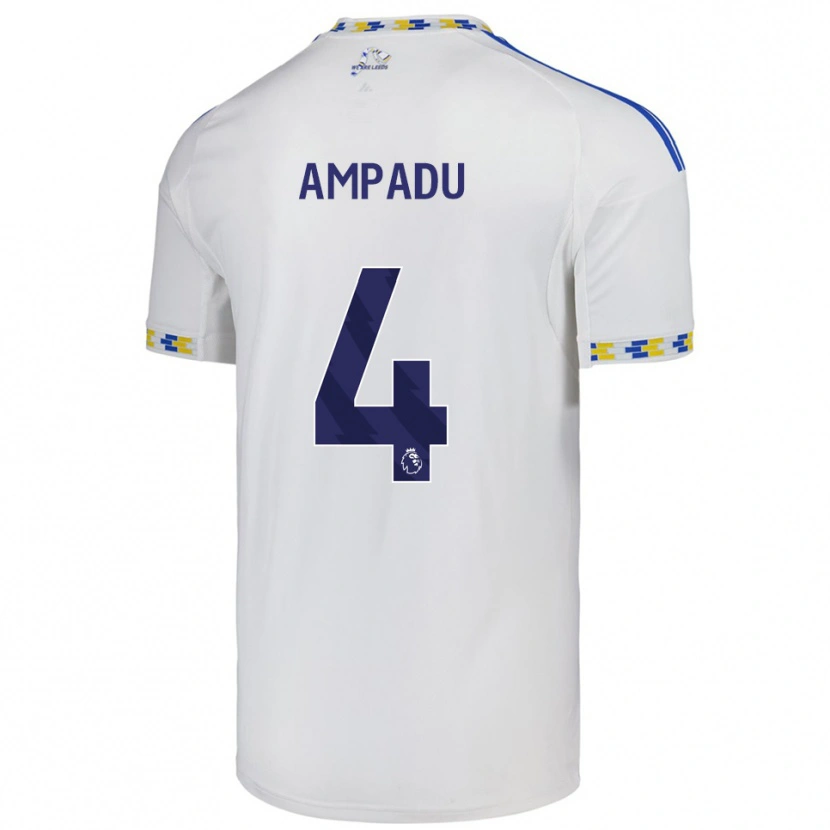 Danxen Men Ethan Ampadu #4 White  Blue Home Jersey 2025/26 T-Shirt