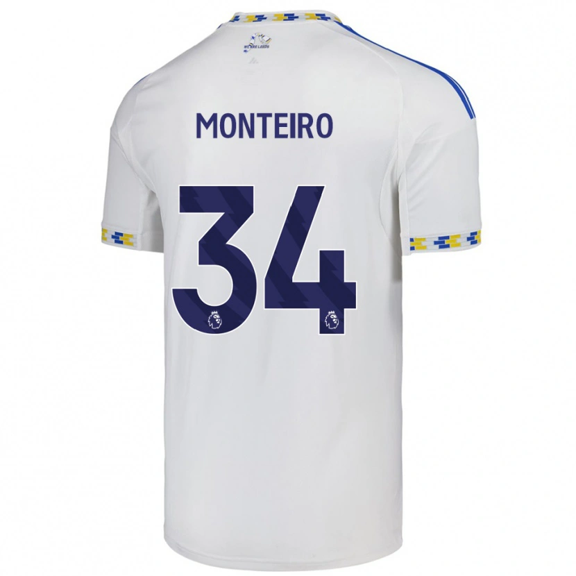 Danxen Men Diogo Monteiro #34 White  Blue Home Jersey 2025/26 T-Shirt