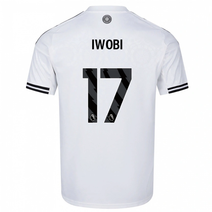 Danxen Men Alex Iwobi #17 White Black Home Jersey 2025/26 T-Shirt
