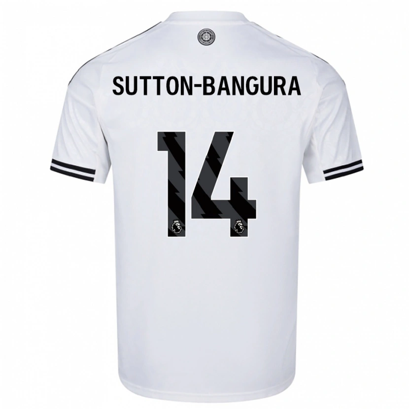Danxen Men William Sutton-Bangura #14 White Black Home Jersey 2025/26 T-Shirt