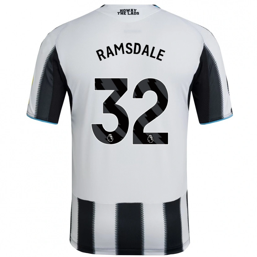 Danxen Men Aaron Ramsdale #32 Black White Home Jersey 2025/26 T-Shirt