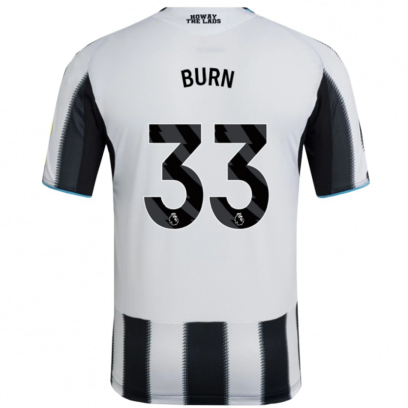 Danxen Men Dan Burn #33 Black White Home Jersey 2025/26 T-Shirt
