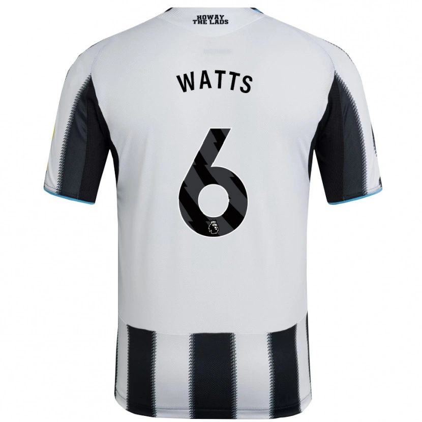 Danxen Men Logan Watts #6 Black White Home Jersey 2025/26 T-Shirt