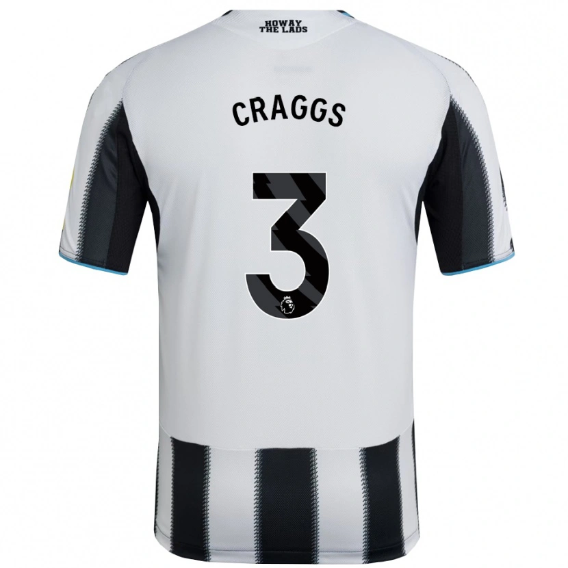 Danxen Men Luke Craggs #3 Black White Home Jersey 2025/26 T-Shirt