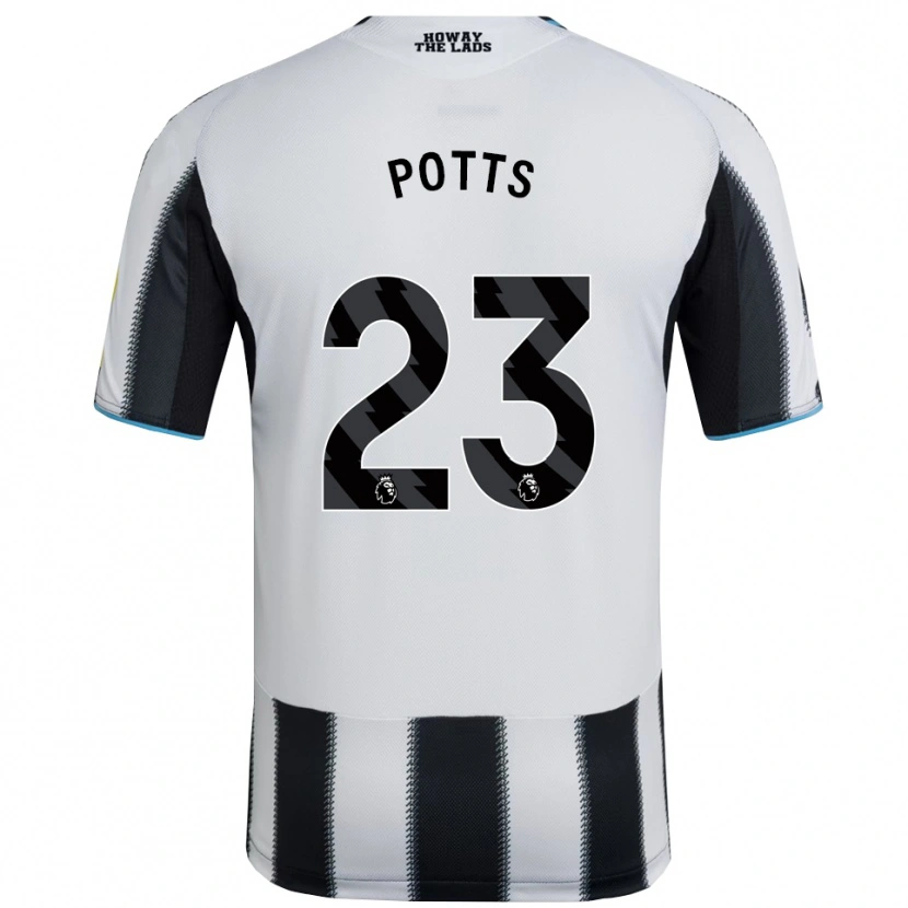 Danxen Men Charlotte Potts #23 Black White Home Jersey 2025/26 T-Shirt