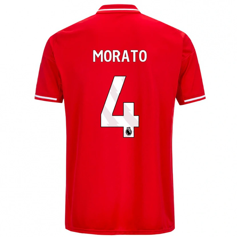 Danxen Men Morato #4 Red White Home Jersey 2025/26 T-Shirt