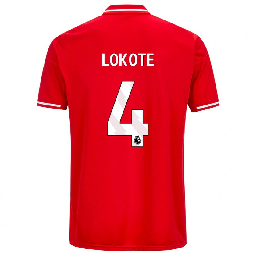 Danxen Men Eleazar Lokote #4 Red White Home Jersey 2025/26 T-Shirt