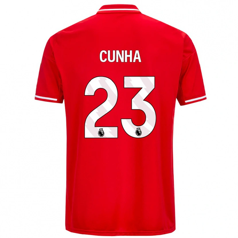 Danxen Men Jair Cunha #23 Red White Home Jersey 2025/26 T-Shirt