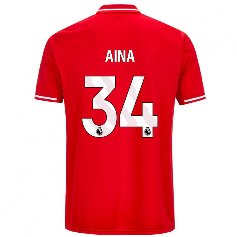 Danxen Men Ola Aina #34 Red White Home Jersey 2025/26 T-Shirt