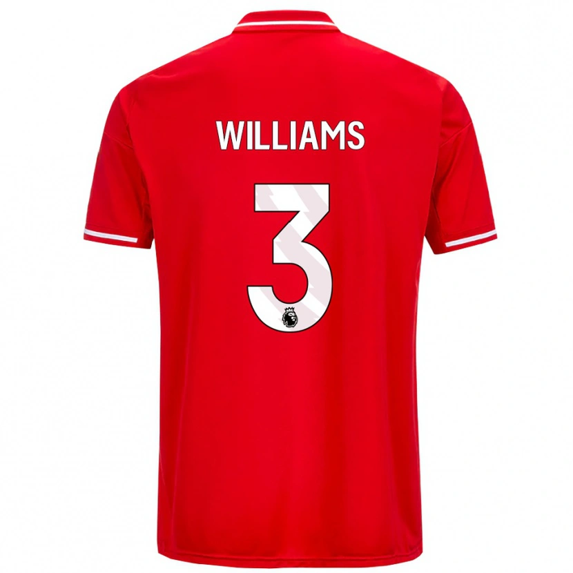 Danxen Men Neco Williams #3 Red White Home Jersey 2025/26 T-Shirt
