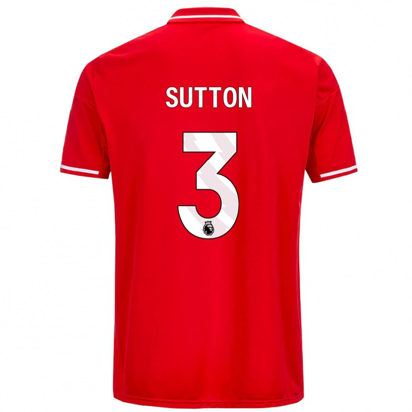 Danxen Men Spencer Sutton #3 Red White Home Jersey 2025/26 T-Shirt