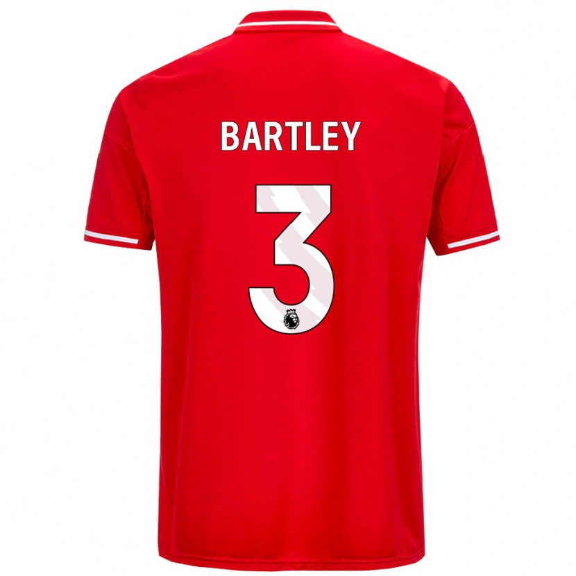 Danxen Men Okello Bartley #3 Red White Home Jersey 2025/26 T-Shirt