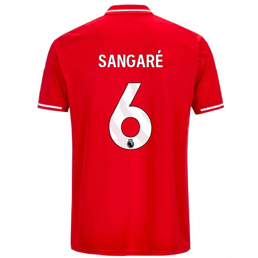 Danxen Men Ibrahim Sangaré #6 Red White Home Jersey 2025/26 T-Shirt