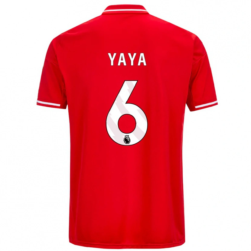Danxen Men Cherif Yaya #6 Red White Home Jersey 2025/26 T-Shirt