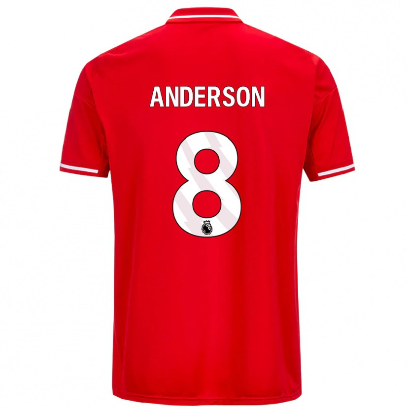 Danxen Men Elliot Anderson #8 Red White Home Jersey 2025/26 T-Shirt