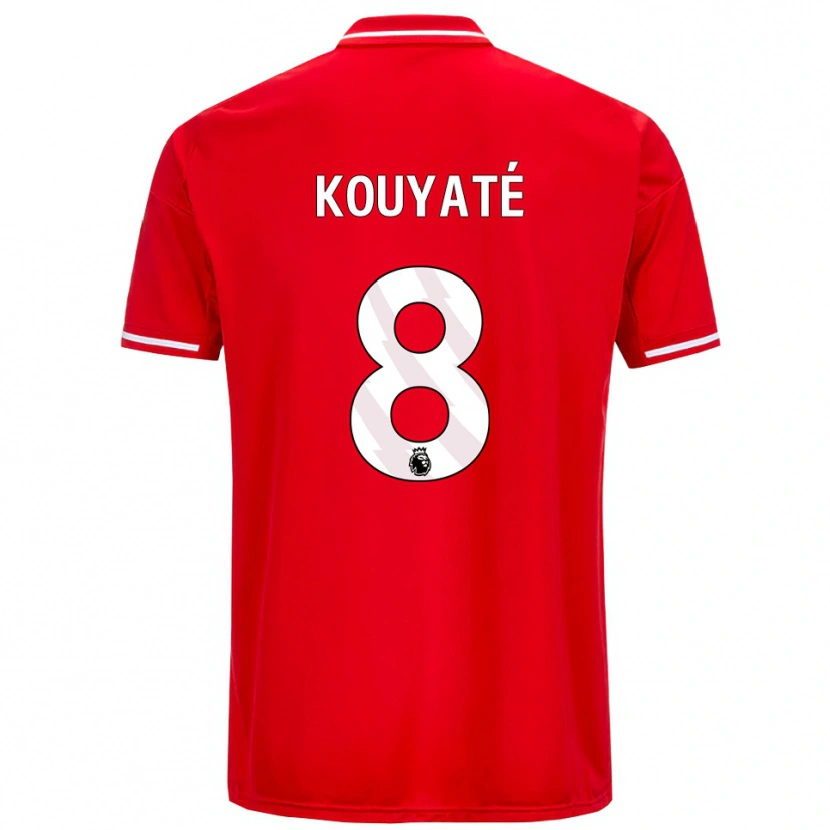 Danxen Men Cheikhou Kouyate #8 Red White Home Jersey 2025/26 T-Shirt
