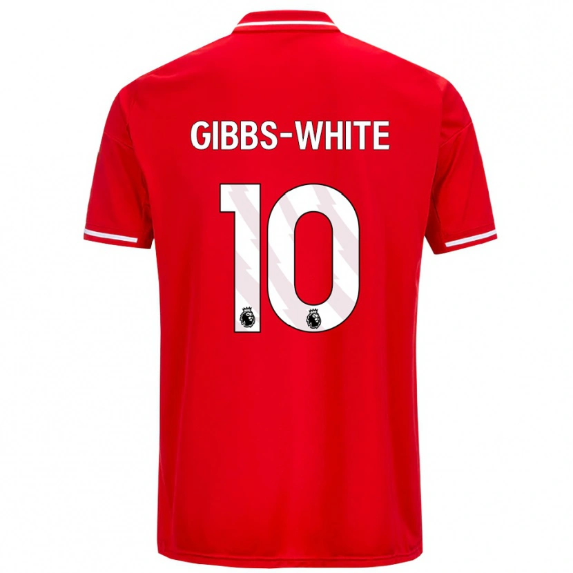 Danxen Men Morgan Gibbs-White #10 Red White Home Jersey 2025/26 T-Shirt