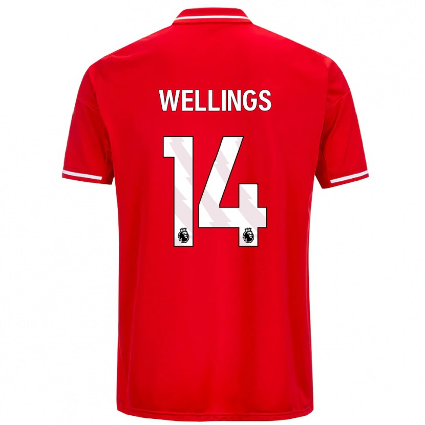 Danxen Men Charlie Wellings #14 Red White Home Jersey 2025/26 T-Shirt