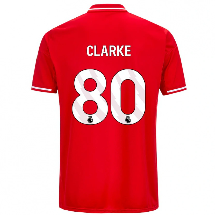 Danxen Men Kristian Clarke #80 Red White Home Jersey 2025/26 T-Shirt