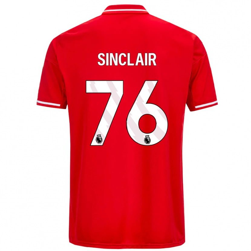 Danxen Men Jimmy Sinclair #76 Red White Home Jersey 2025/26 T-Shirt