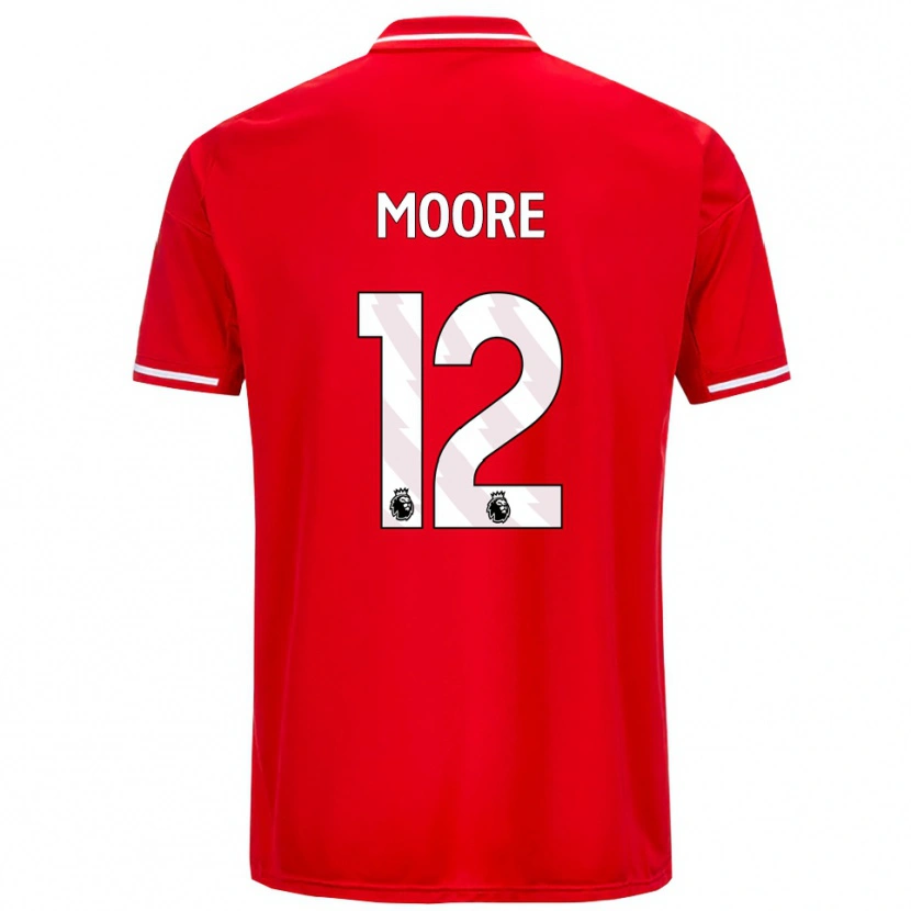 Danxen Men Daniel Moore #12 Red White Home Jersey 2025/26 T-Shirt