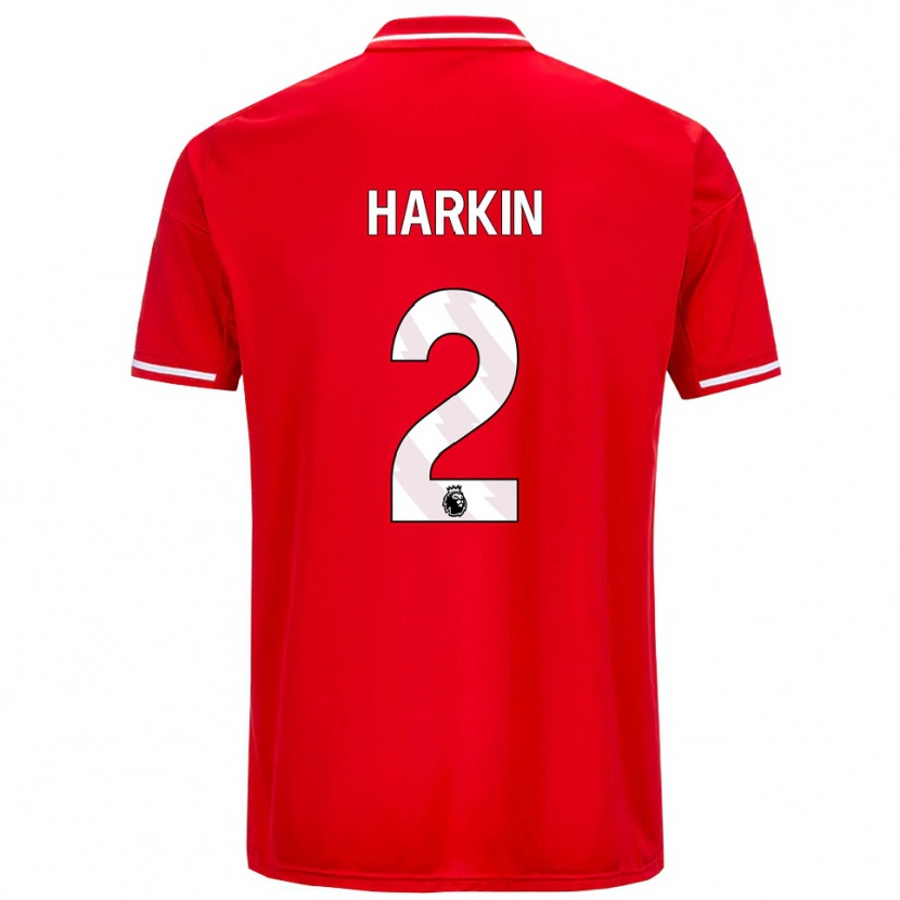 Danxen Men Lyndsey Harkin #2 Red White Home Jersey 2025/26 T-Shirt