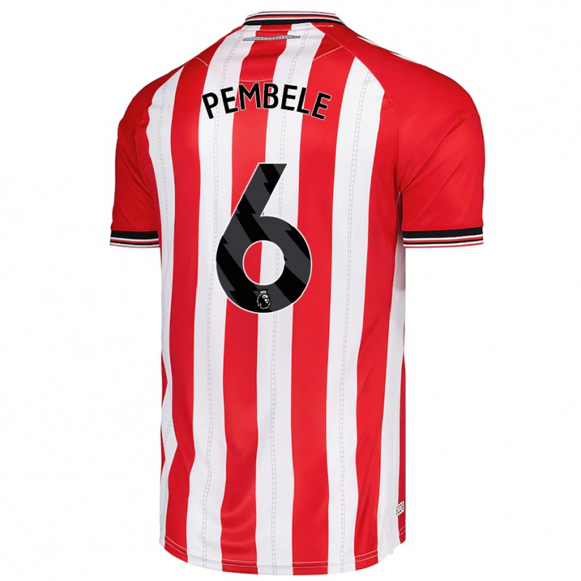 Danxen Men Timothée Pembélé #6 Red White Home Jersey 2025/26 T-Shirt