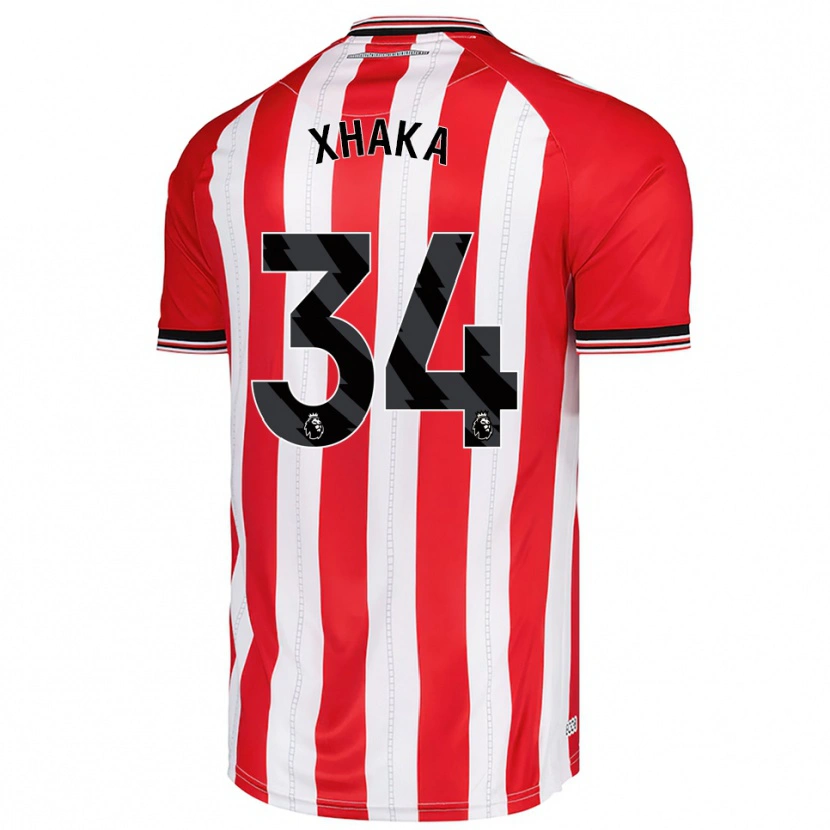 Danxen Men Granit Xhaka #34 Red White Home Jersey 2025/26 T-Shirt