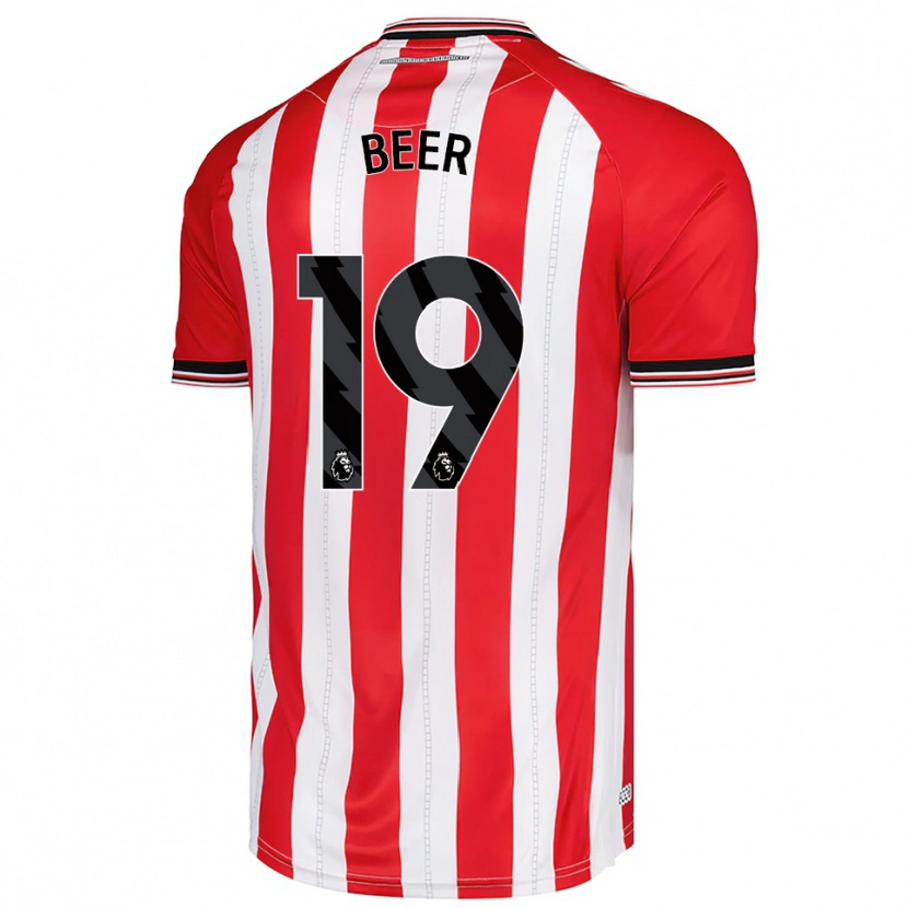 Danxen Men Megan Beer #19 Red White Home Jersey 2025/26 T-Shirt