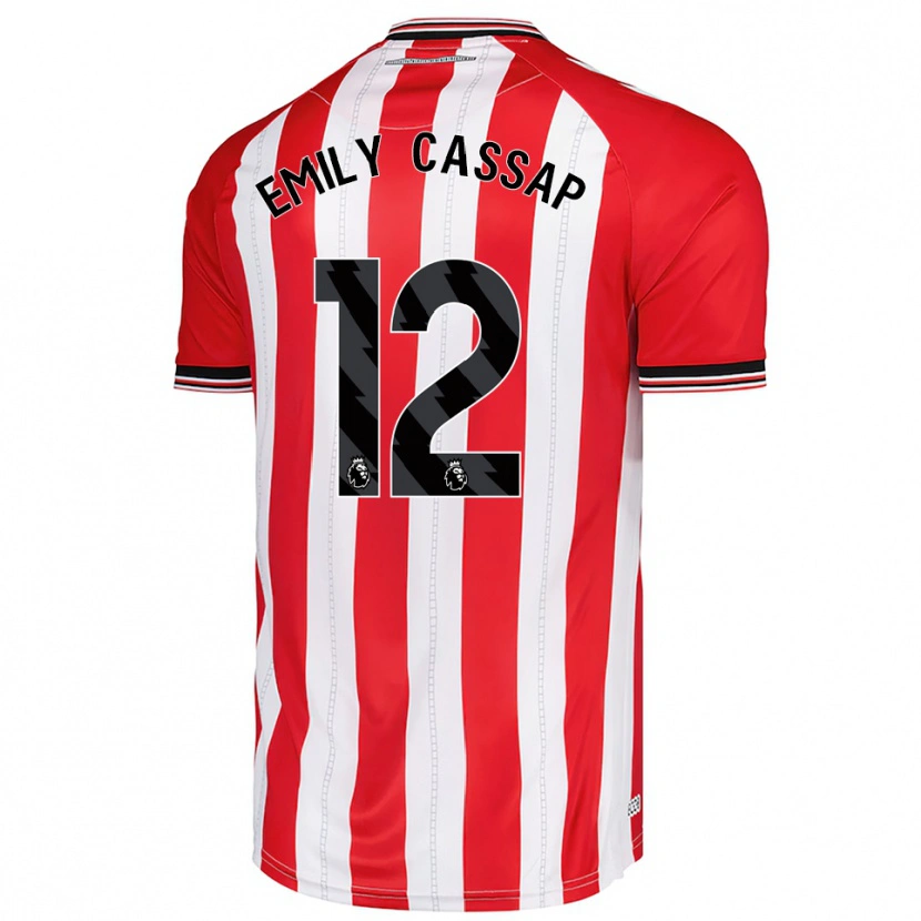 Danxen Men Emily Cassap #12 Red White Home Jersey 2025/26 T-Shirt