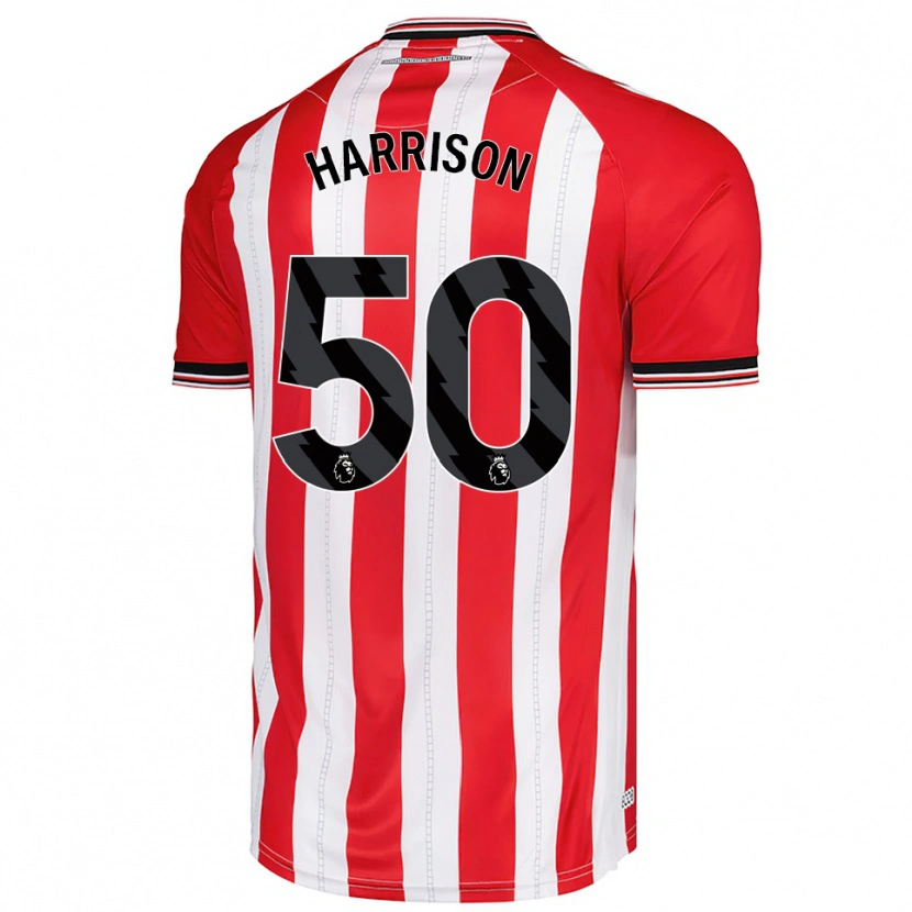 Danxen Men Harrison Jones #50 Red White Home Jersey 2025/26 T-Shirt