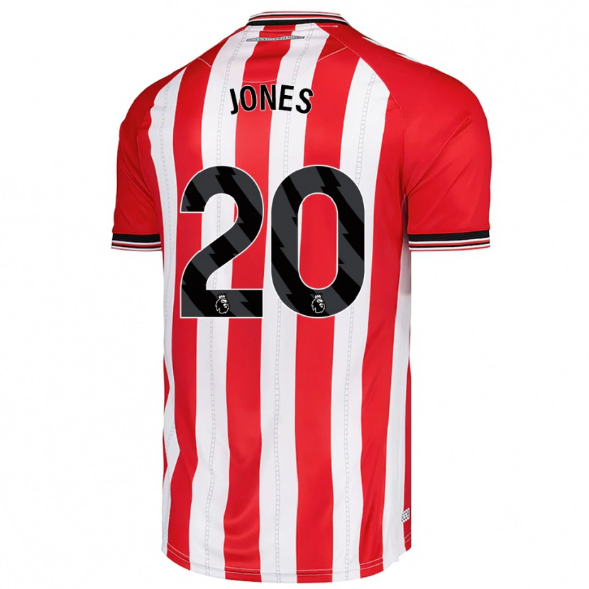 Danxen Men Ellen Jones #20 Red White Home Jersey 2025/26 T-Shirt