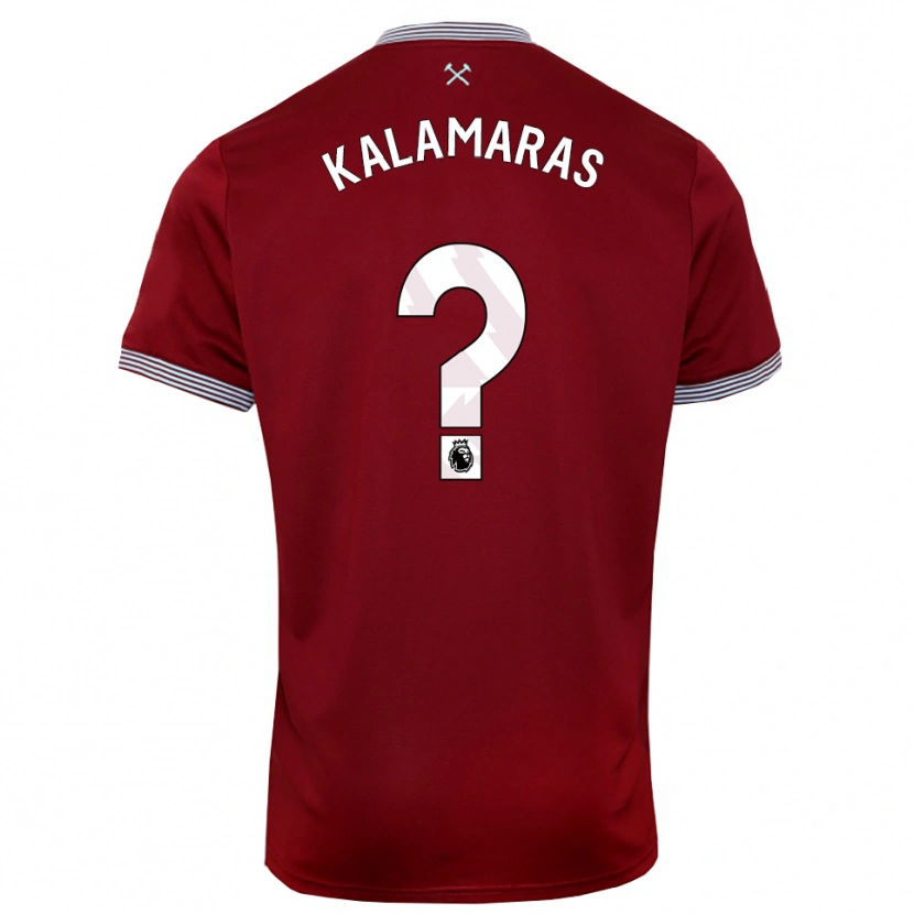 Danxen Men Pablo Kalamaras #0 Burgundy White Home Jersey 2025/26 T-Shirt