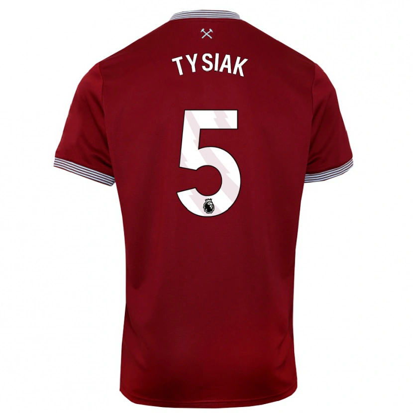 Danxen Men Amber Tysiak #5 Burgundy White Home Jersey 2025/26 T-Shirt