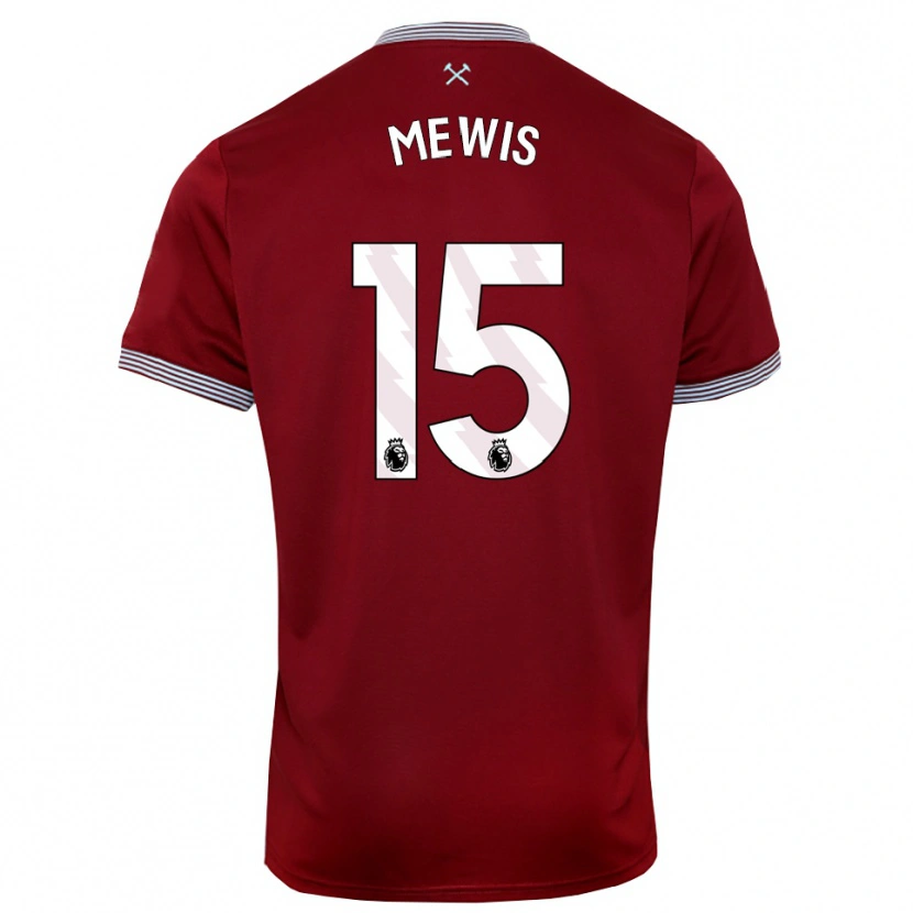 Danxen Men Kristie Mewis #15 Burgundy White Home Jersey 2025/26 T-Shirt
