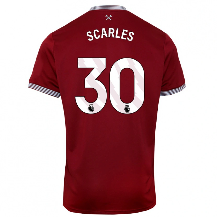 Danxen Men Oliver Scarles #30 Burgundy White Home Jersey 2025/26 T-Shirt