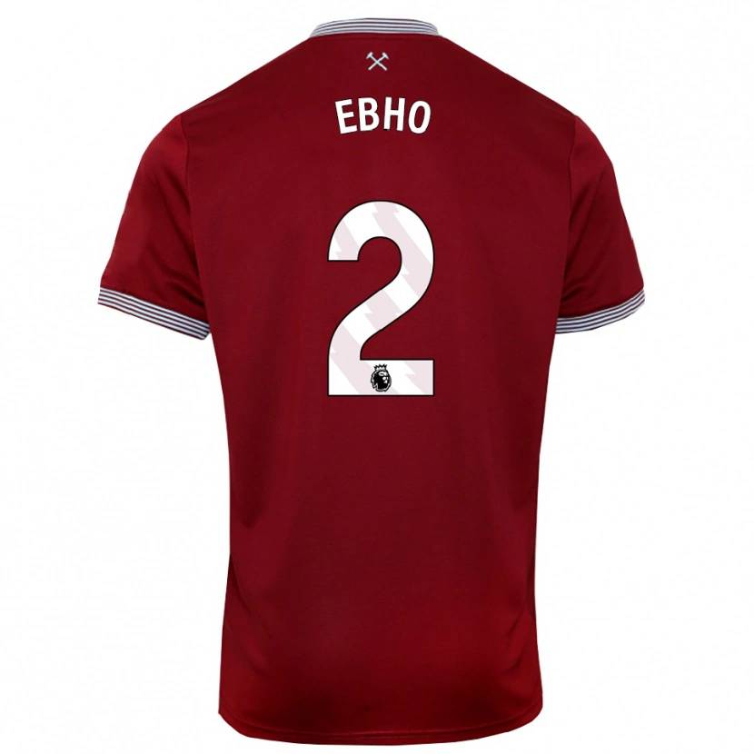 Danxen Men Riley Ebho #2 Burgundy White Home Jersey 2025/26 T-Shirt
