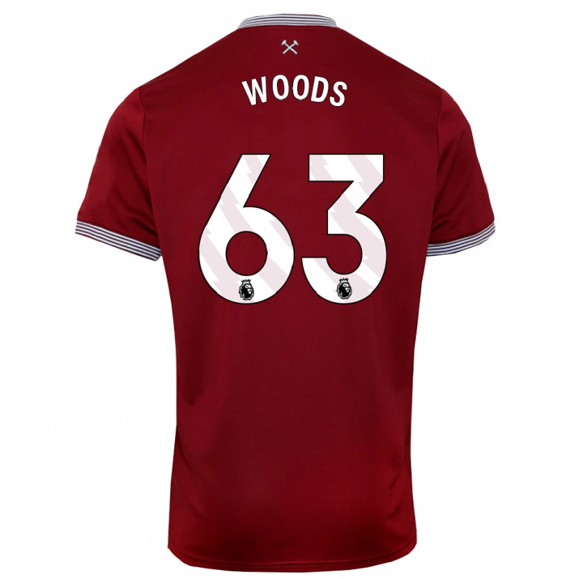 Danxen Men Archie Woods #63 Burgundy White Home Jersey 2025/26 T-Shirt