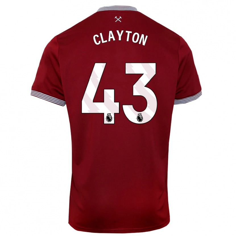 Danxen Men Regan Clayton #43 Burgundy White Home Jersey 2025/26 T-Shirt