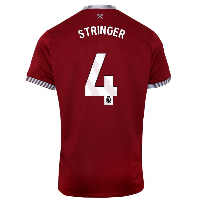 Danxen Men Abbey Leigh Stringer #4 Burgundy White Home Jersey 2025/26 T-Shirt