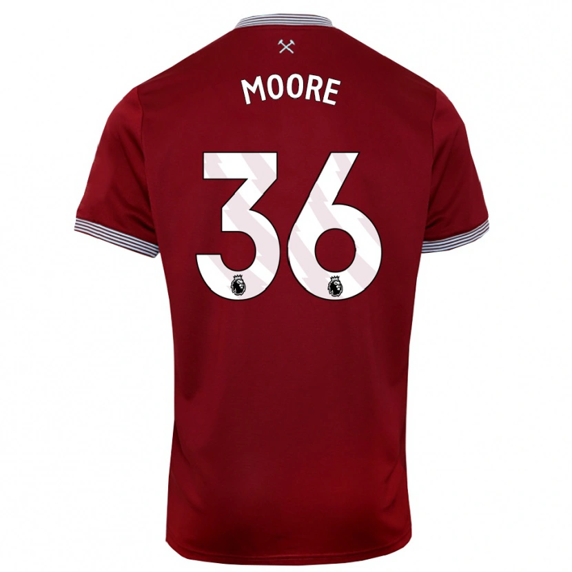 Danxen Men Sean Moore #36 Burgundy White Home Jersey 2025/26 T-Shirt